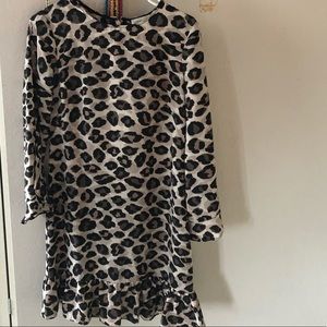 Eliza J drop waist leopard print dress